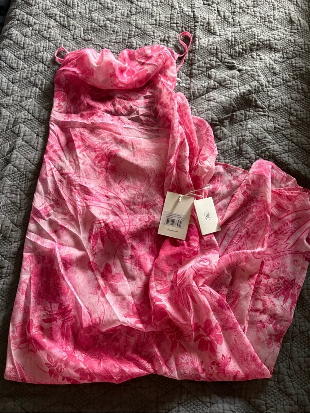 NWT Peppermayo Pink Floral Slip Tara Maxi Dress- 8 - Picture 4 of 5
